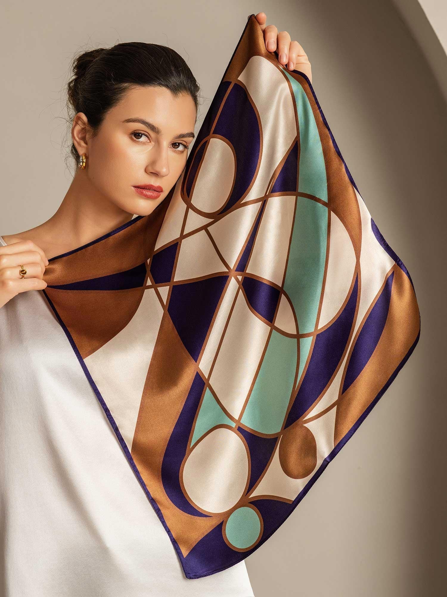 [P104] SilkSilky-AU Pure Silk Scarf 004,