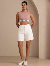 [Pink] SilkSilky-AU Sleeveless Crew Neck Camisole 006