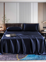 [Dark Blue] SilkSilky-AU 22Momme Pure Silk Bedding Set 001,
