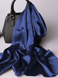 SilkSilky AU Pure Silk Scarf DarkBlue 002