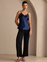 [Dark Blue] SilkSilky-AU Sleeveless V Neck Camisole 005