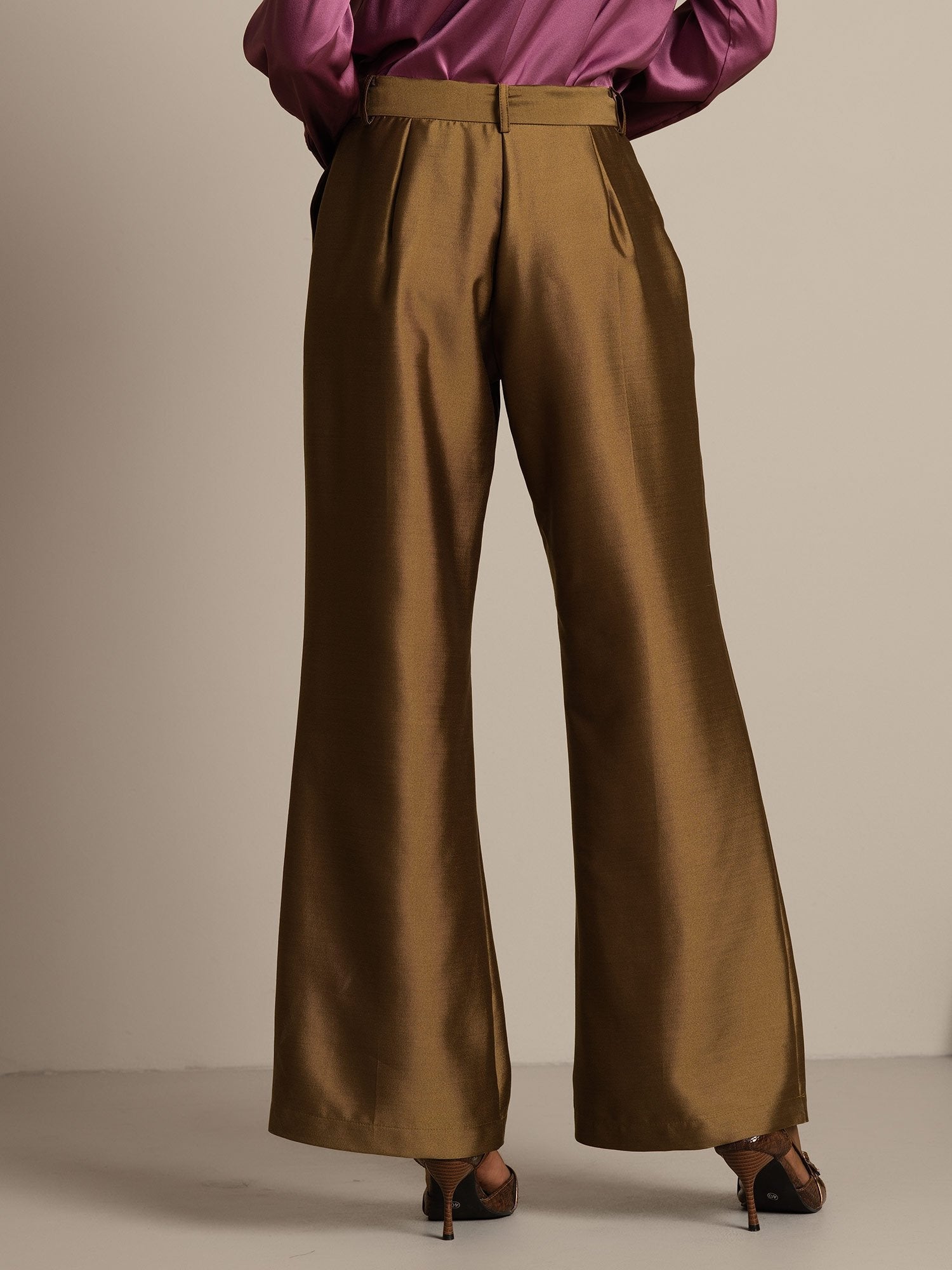 [Bronze] SilkSilky-AU 32Momme Wool Womens Pants 002,