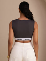 [Gray] SilkSilky-AU Sleeveless Crew Neck Camisole 002