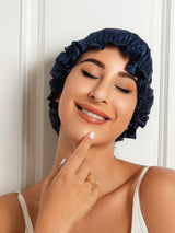 [Dark Blue] SilkSilky-AU Sleep Cap 005