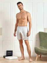 [Silver] SilkSilky-AU Men's Sleep Shorts 006