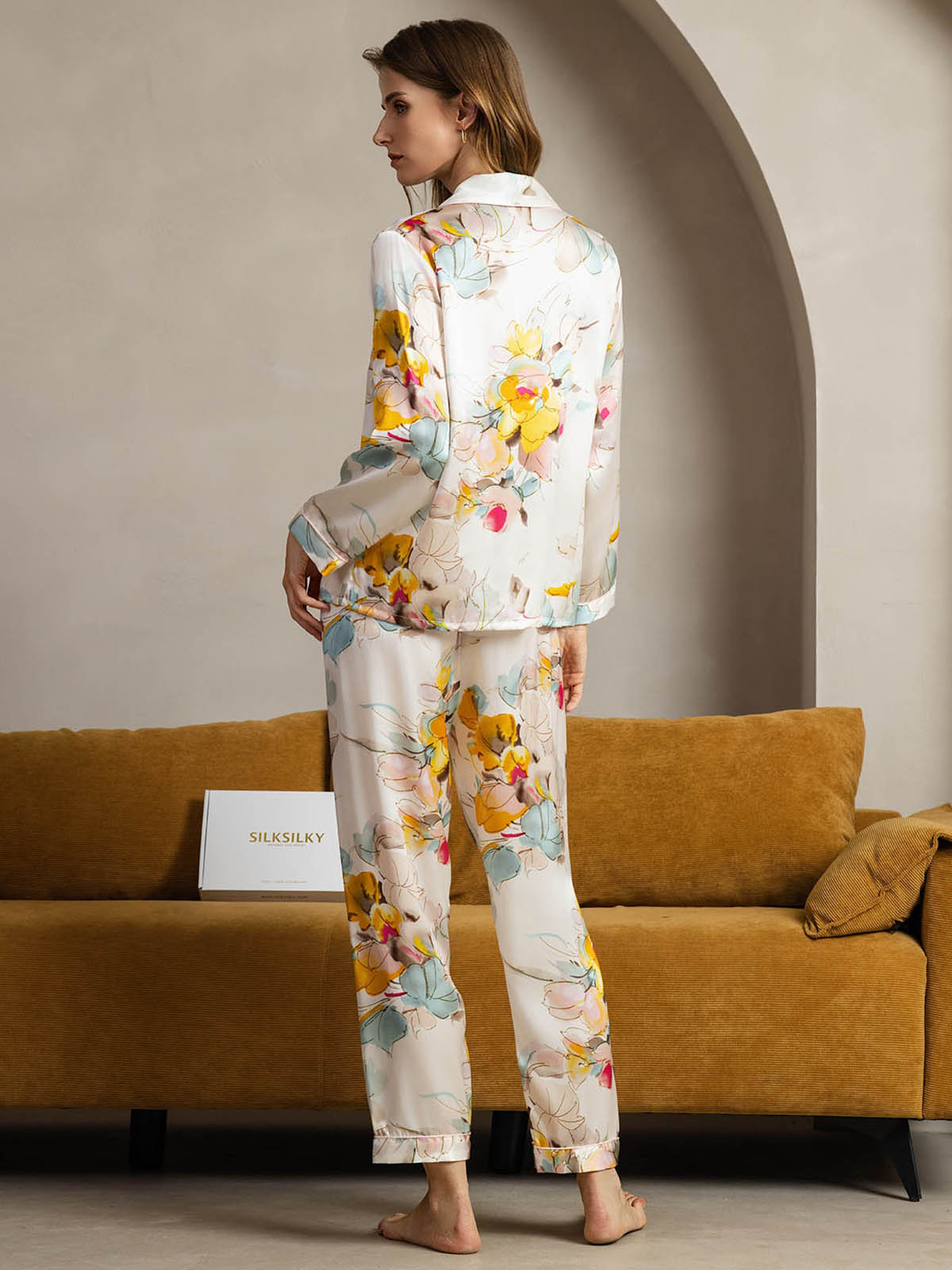 [Orchid Ink] SilkSilky-AU Pure Silk Womens Pajamas 002