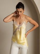 [Light Yellow] SilkSilky-AU Spaghetti Strap V Neck Camisole 003
