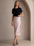 SilkSilky-AU 19Momme Pure Silk Skirt LightPink 006