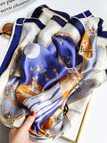 SilkSilky AU Pure Silk Scarf Blue 009