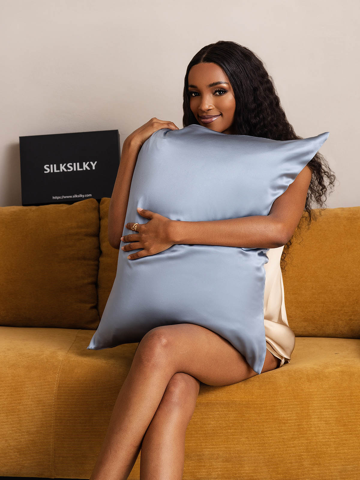 [Grayish Blue] SilkSilky-AU 22Momme Pure Silk Pillowcase 003