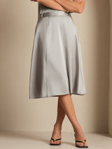 [Griffin Gray] SilkSilky-AU 19Momme Stretch Silk Charmeuse Skirt 001
