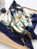 SilkSilky AU Pure Silk Scarf Blue 006