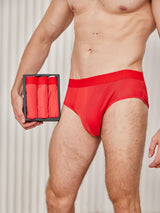 [Red] SilkSilky-AU 100% Silk Jersey Men's Underwear 002