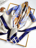 SilkSilky AU Pure Silk Scarf Blue 010