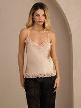 [Champagne] SilkSilky-AU Spaghetti Strap V Neck Camisole 003