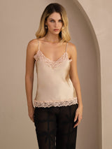 [Champagne] SilkSilky-AU Spaghetti Strap V Neck Camisole 003