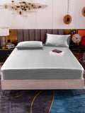 SilkSilky AU 19Momme Pure Silk Bedding Set Silver 003