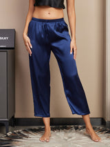 [Dark Blue] SilkSilky-AU Women's Sleep Shorts 003