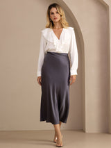 [Dark Gray] SilkSilky-AU Skirt 005