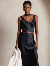 [Black] SilkSilky-AU Sleeveless Dress 003