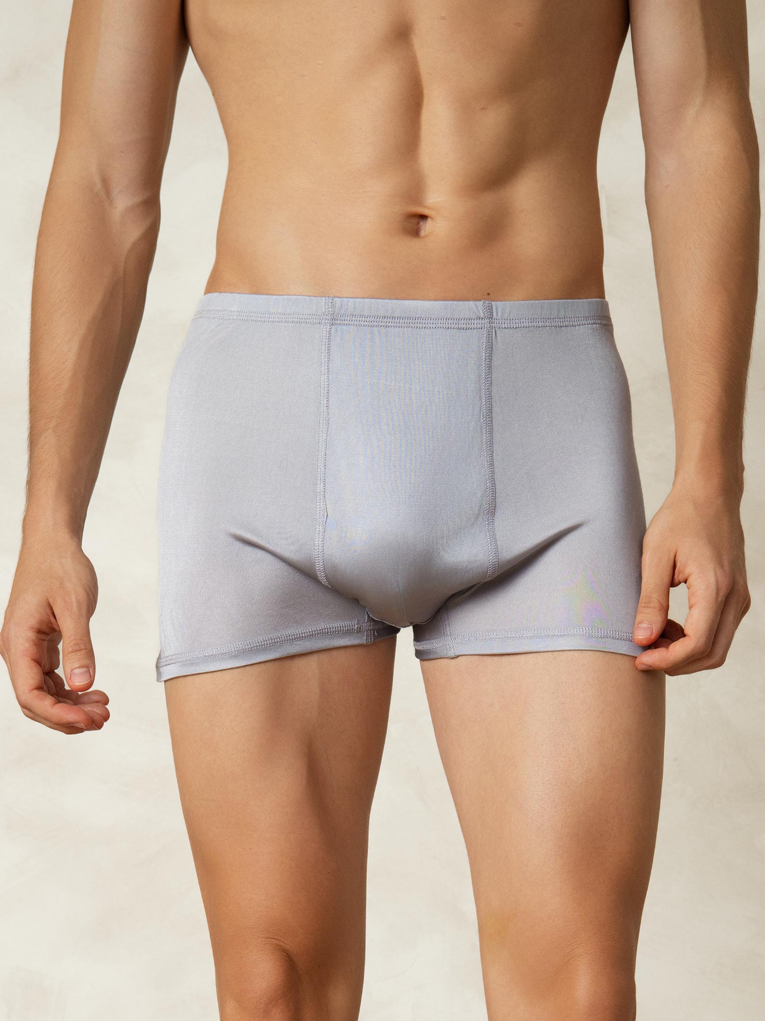 [Gray] SilkSilky-AU Silk Knitted Mens Underwear 003