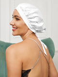 SilkSilky AU Pure Silk Sleep Cap White 001