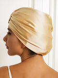 SilkSilky-AU Pure Silk Sleep Cap Champagne 004