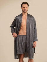 [Black Ginkgo] SilkSilky-AU Long Sleeve Men's Pyjamas 003