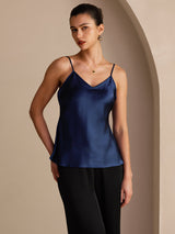 [Dark Blue] SilkSilky-AU Sleeveless V Neck Camisole 001