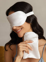 [White] SilkSilky-AU Sleep Mask 002