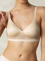 [Tan] SilkSilky-AU Silk Jersey Bra 006