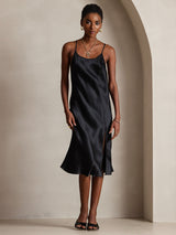 [Black] SilkSilky-AU Sleeveless Dress 005
