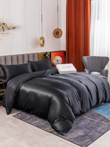 [Black] SilkSilky-AU 19Momme Bedding Set 001