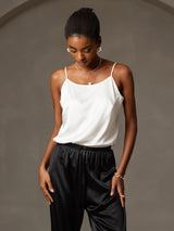 [White] SilkSilky-AU Spaghetti Strap Camisole 005
