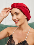 SilkSilky AU Pure Silk Sleep Cap Wine 002