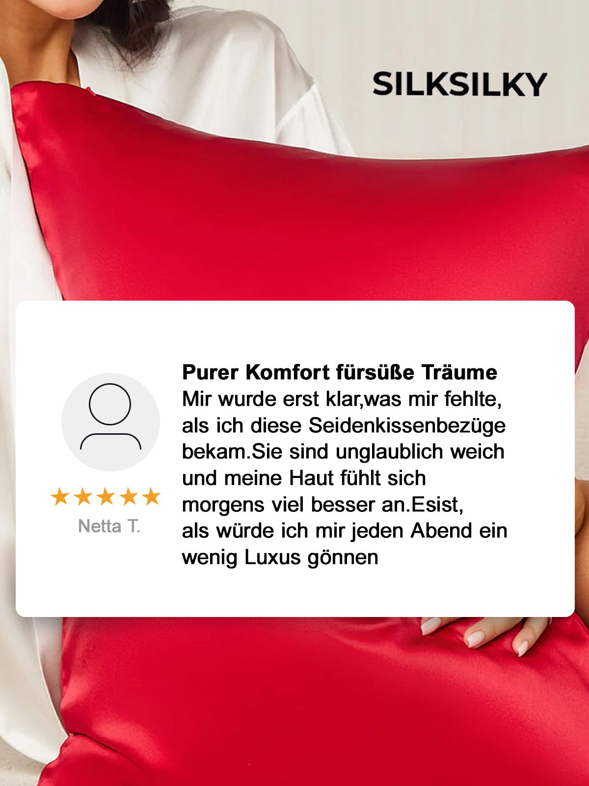[White] SilkSilky-AU 19Momme Pure Silk Pillowcase 003