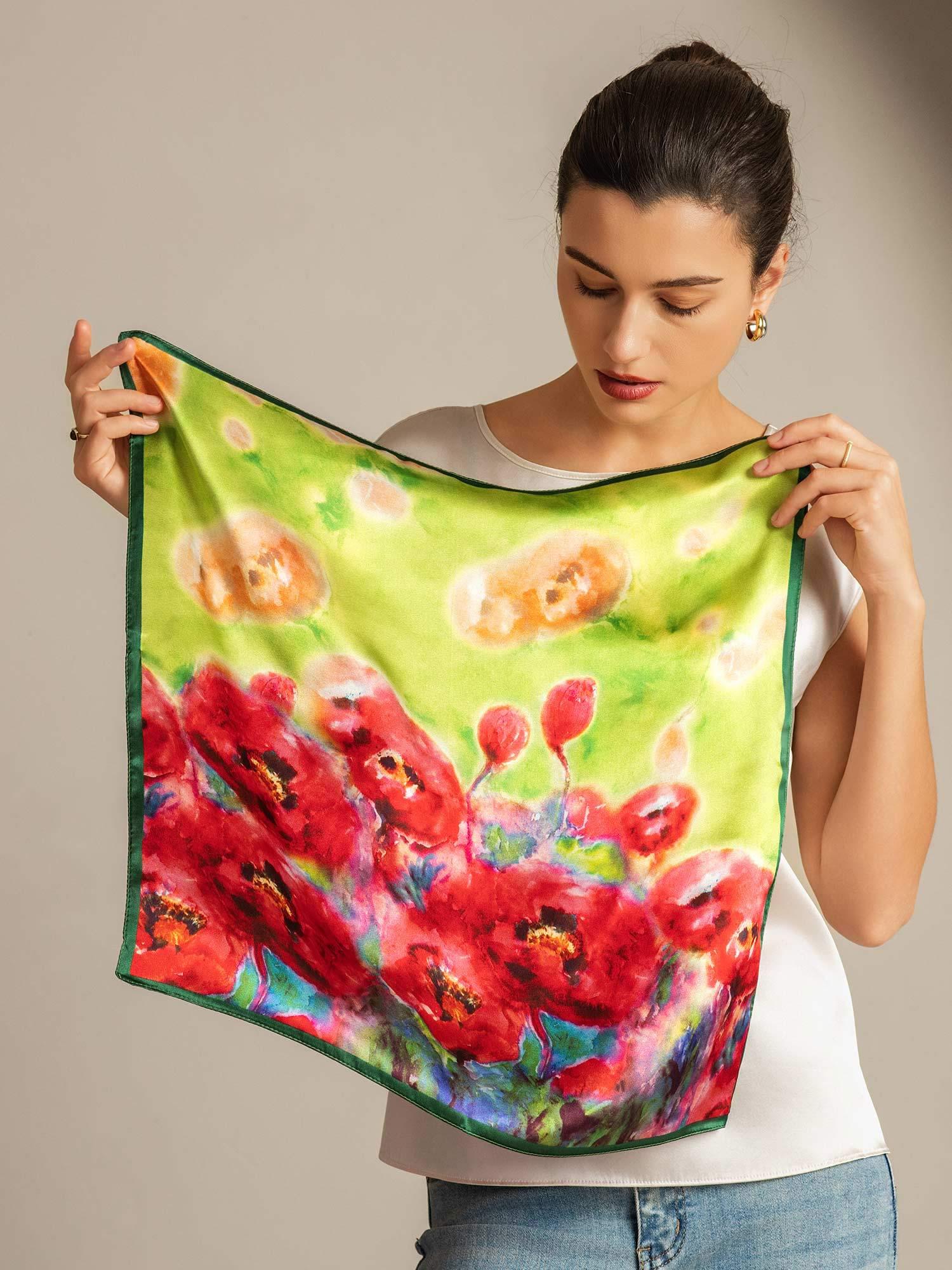 [P099] SilkSilky-AU Pure Silk Scarf 002,