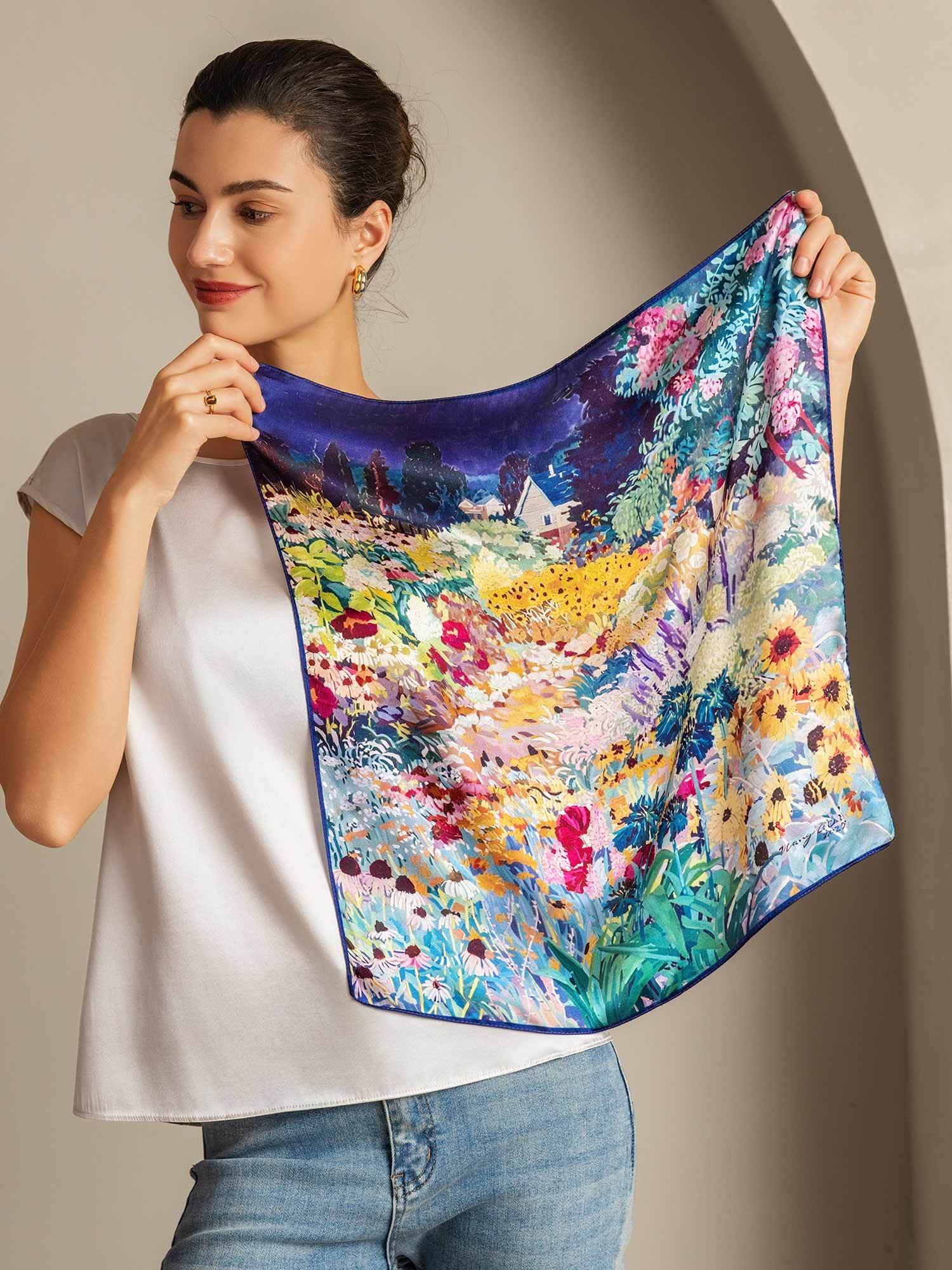 [P093] SilkSilky-AU Pure Silk Scarf 002
