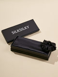 SilkSilky AU Pure Silk Scarf Black 001