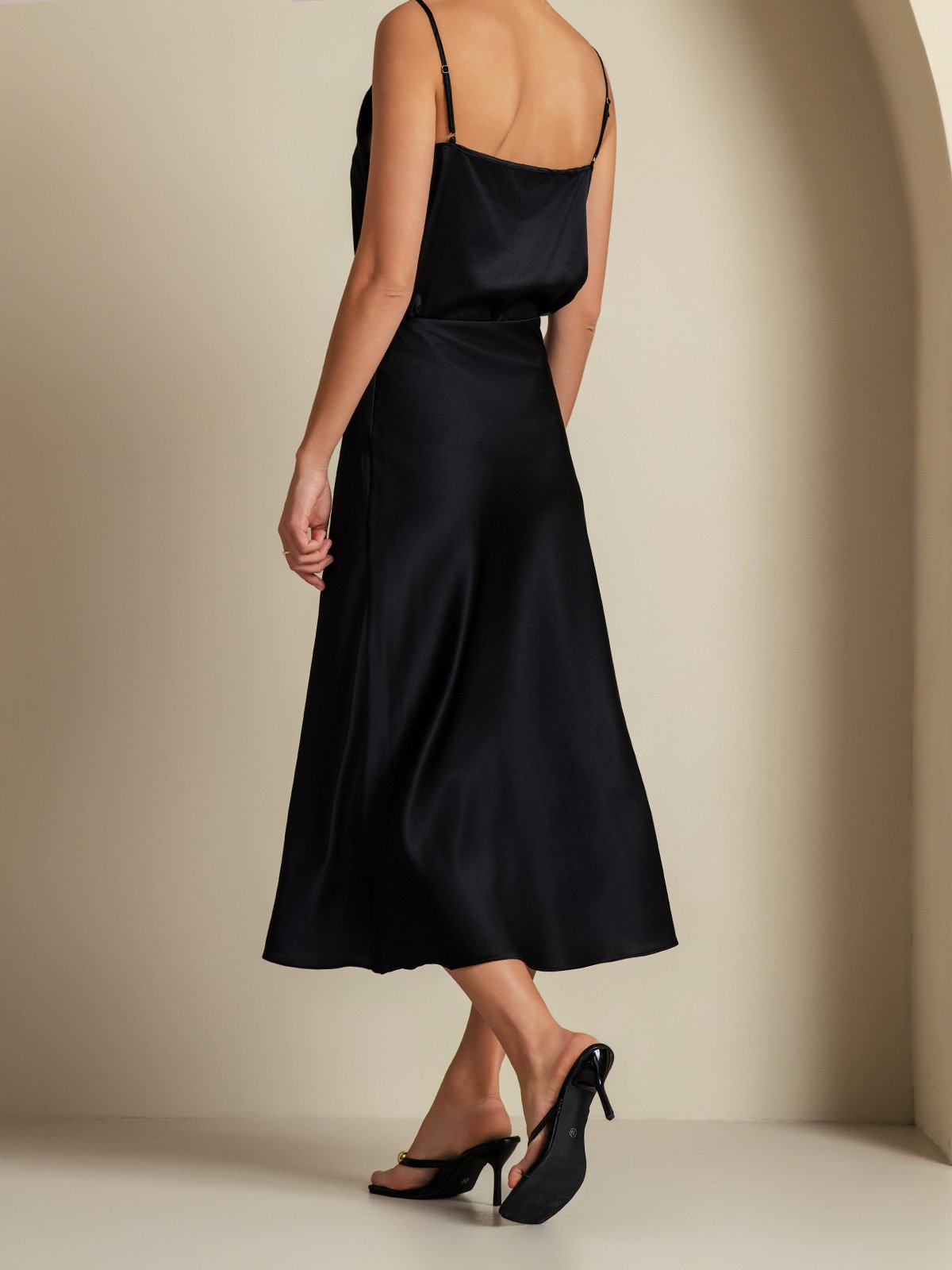 [Black] SilkSilky-AU 19Momme Pure Silk Womens Outfit Sets 002,