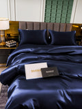 SilkSilky AU 25Momme Pure Silk Bedding Set DarkBlue 004