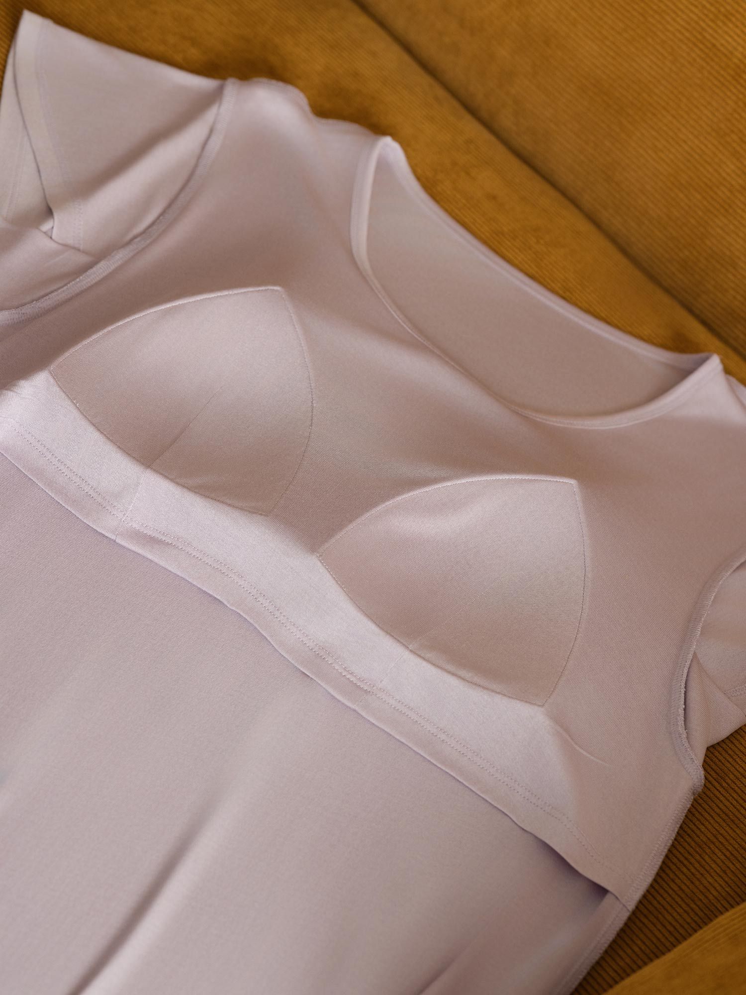 [Lavender] SilkSilky-AU Pure Silk Round Neck Nightgown 005