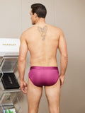 Silk Knitted Men‘s Solid Color Underwear with Open Fly