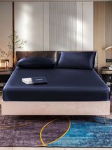 [Dark Blue] SilkSilky-AU 22Momme Bedding Set 001