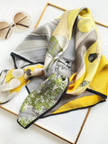 SilkSilky AU Pure Silk Scarf Yellow 003