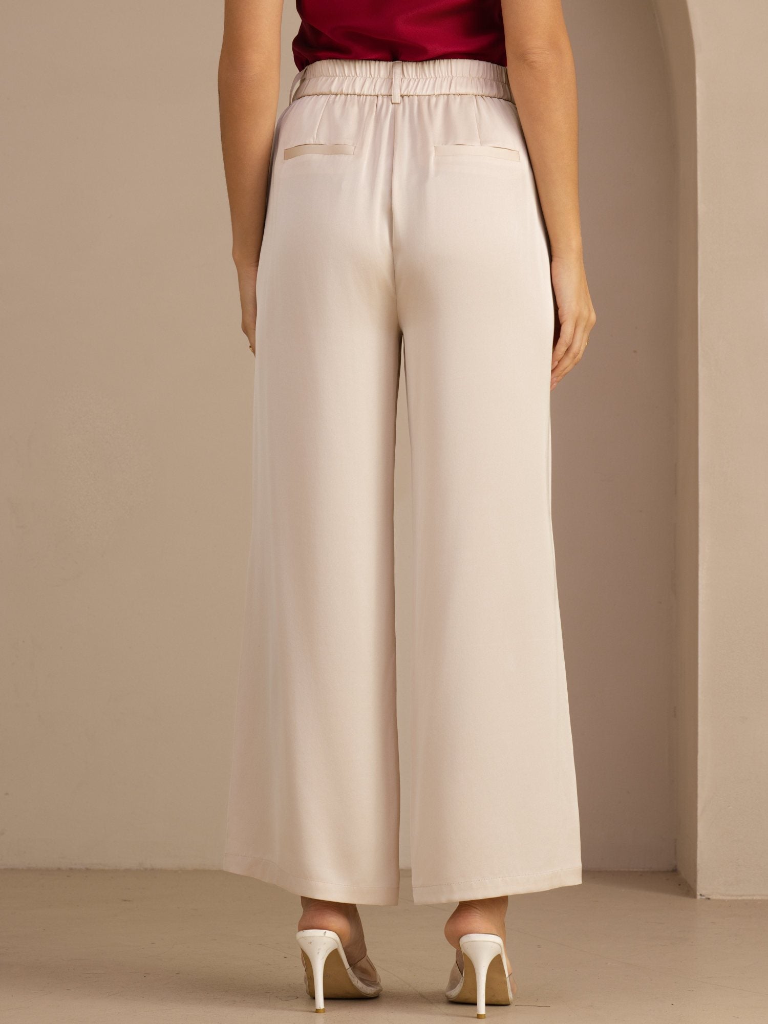 [Beige] SilkSilky-AU Womens Pants 002