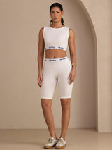 [White] SilkSilky-AU Sleeveless Crew Neck Camisole 007