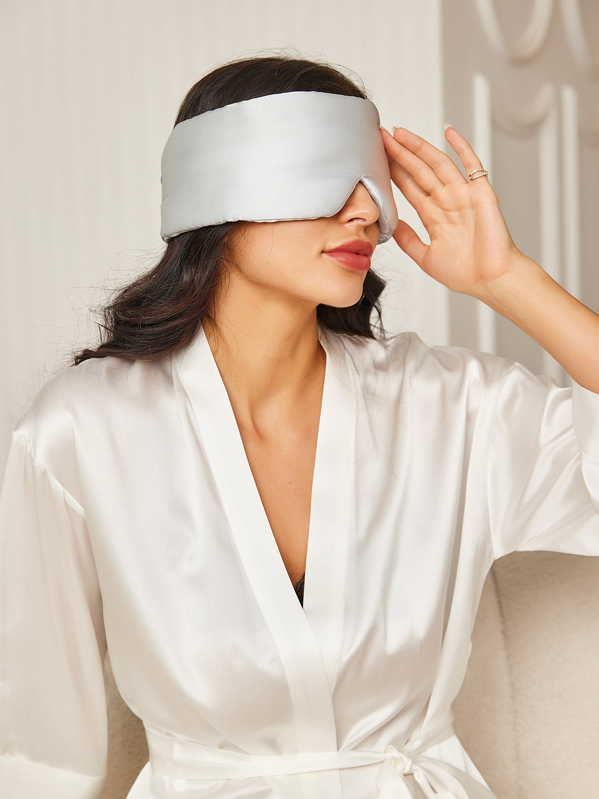 [Silver] SilkSilky-AU 19Momme Pure Silk Eye Mask 003