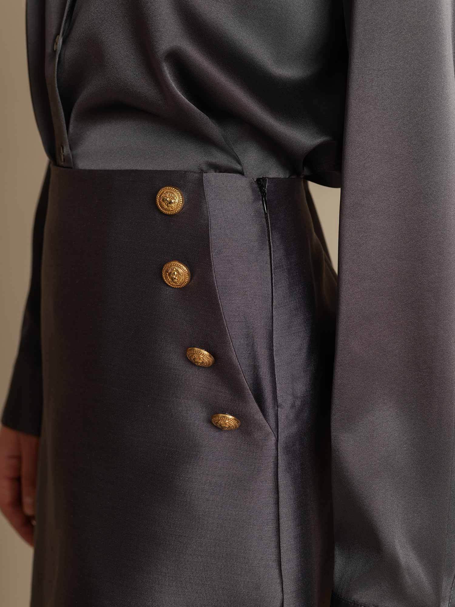 [Gray] SilkSilky-AU 32Momme Wool Skirt 004,