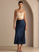 [Dark Blue] SilkSilky-AU Skirt 001